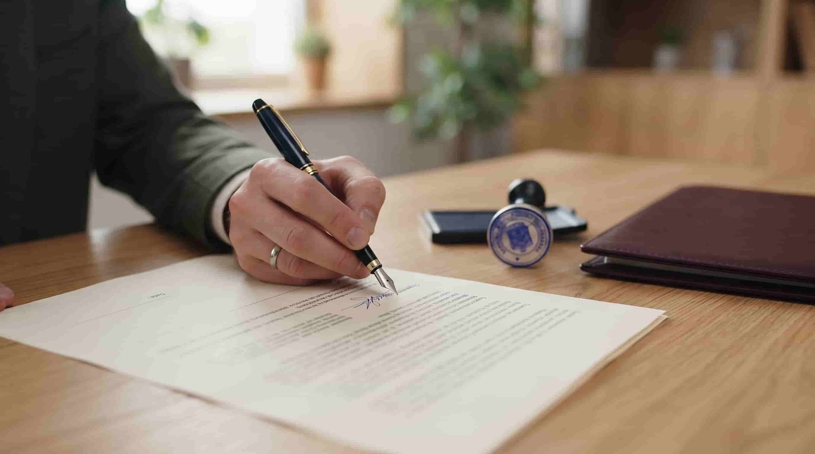 Buyer signing a power of attorney for a Dubai property purchase