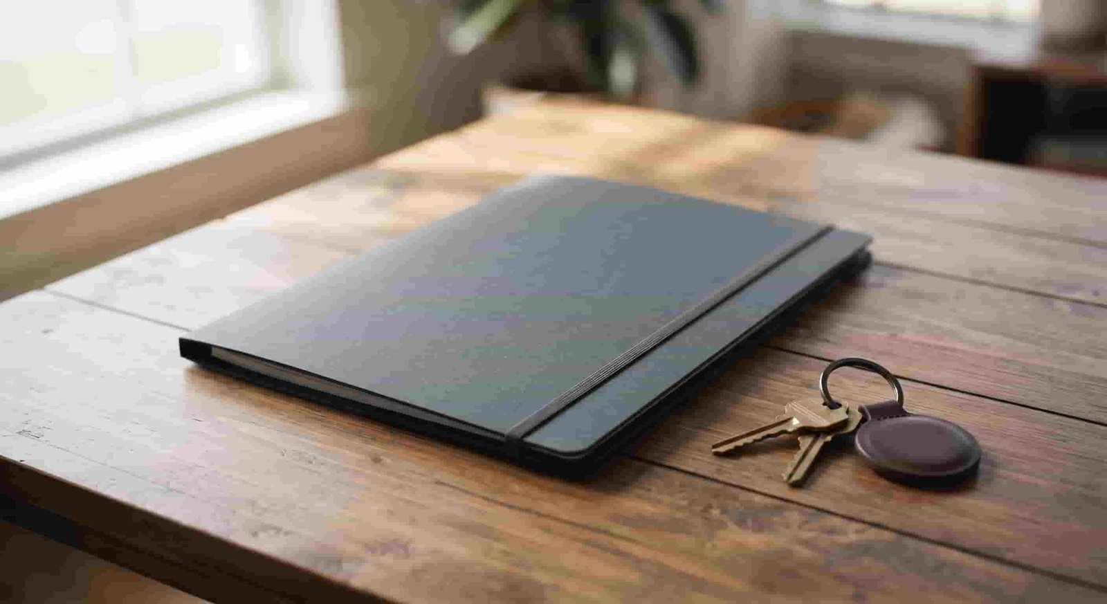 Folder of property documents and keys on a table